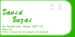 david buzai business card
